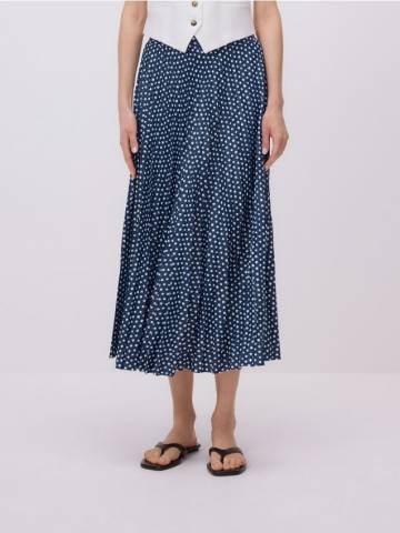 Reserved - Плісирована спідниця в горошок - різнобарвний - 9242H-MLC