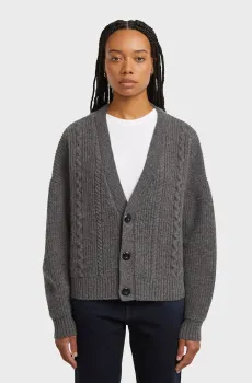 Женский серый шерстяной кардиган Cable Серый L G-Star RAW D27729,D770