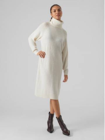 Vero Moda Трикотажна сукня 10291734 Écru Loose Fit Vero Moda Трикотажна сукня 10291734 Écru Loose Fit
