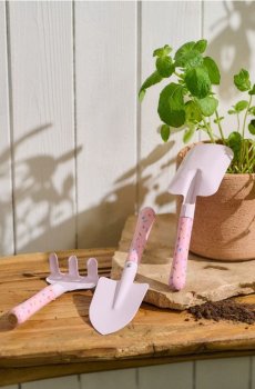 Набір садових інструментів 3 pack - пастельний рожевий