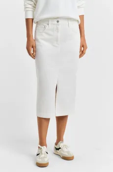 Женская белая джинсовая юбка MIDI WHITE DENIM SKIRT Белый 36 Gant 4400180