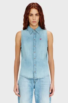 Женский голубой джинсовый жилет DE-EAZY-SL Голубой M Diesel A19130 0IRAB