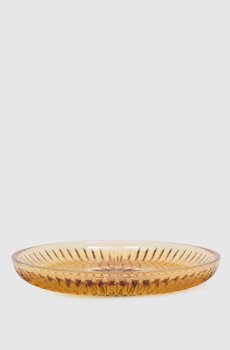 Желтая хрустальная подставка для дозатора и стакана Elegance