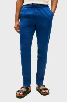 Мужские синие льняные брюки HARLEM PO SORONA Синий 30-32 Tommy Hilfiger MW0MW42336