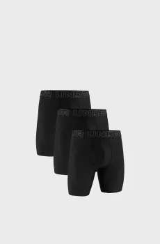 Мужские черные боксеры (3 шт) UA PERFORMANCE TECH - SOLID 9  3pk Черный XL Under Armour 1383880-001
