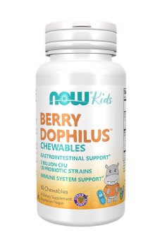 Пробиотики для детей NOW foods Kids Berry Dophilus, 60 жевательных таблеток