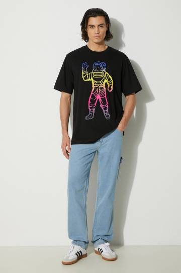 Хлопковая футболка Billionaire Boys Club Standing Astro мужская цвет чёрный с принтом B24244 Хлопковая футболка Billionaire Boys Club Standing Astro мужская цвет чёрный с принтом B24244