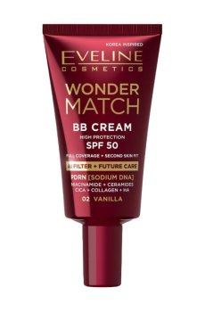 BB-крем для лица Eveline Cosmetics Wonder Match BB Cream SPF 50, 02 Vanilla, 30 мл
