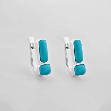 Серебряные серьги Minimal 1885-blue Серебряные серьги Minimal 1885-blue