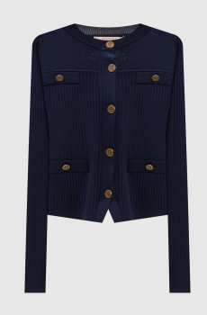 Синий кардиган