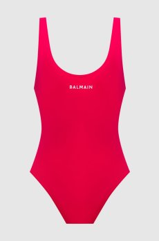 Розовый купальник с принтом логотипа