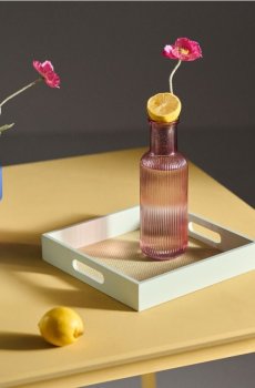 Декоративна таця з ручкою - коричневувато-зелений