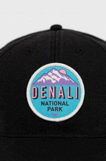 Хлопковая кепка American Needle Denali National Park цвет чёрный с аппликацией Хлопковая кепка American Needle Denali National Park цвет чёрный с аппликацией