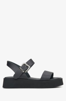 Сандалі шкіряні чорні Estro ER00115126