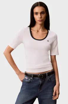 Женская белая футболка BABY Белый XS Calvin Klein Jeans LV047F247G