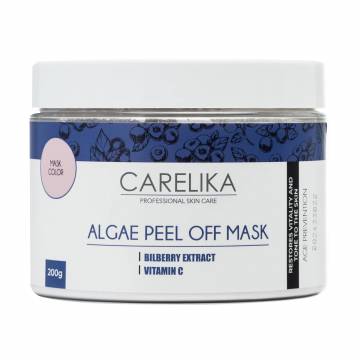 Альгинатная маска для лица Carelika Algae Peel Off Mask Bilberry Extract на основе водорослей с черникой и витамином C, 200 г Альгинатная маска для лица Carelika Algae Peel Off Mask Bilberry Extract на основе водорослей с черникой и витамином C, 200 г