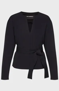 Женский черный свитшот DOUBLE JERSEY Черный L Karl Lagerfeld A1W20047