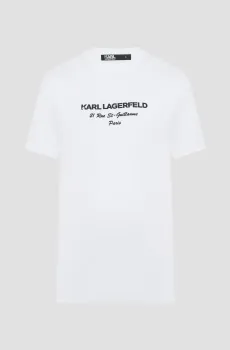 Мужская белая футболка Белый L Karl Lagerfeld 542224.755056;10