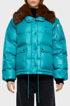 Женский голубой пуховик Голубой M Bimba Y Lola 252BR0445.10411