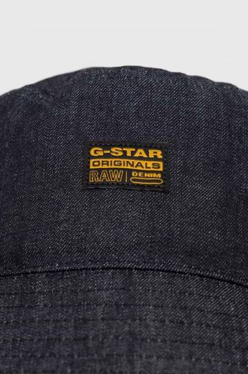 Шляпа из хлопка G-Star Raw цвет синий хлопковый Шляпа из хлопка G-Star Raw цвет синий хлопковый