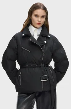 Женская черная куртка biker puffer Черный XL Karl Lagerfeld B3W15028