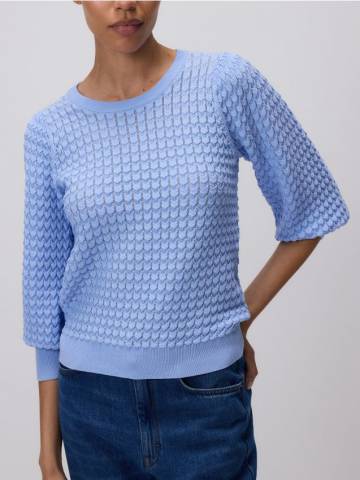 Reserved - LADIES` BLOUSE - блідо-блакитний - ZR692-05X Reserved - LADIES` BLOUSE - блідо-блакитний - ZR692-05X
