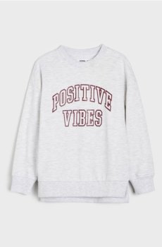 Світшот crewneck з написом - сірий
