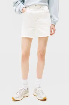 Женские белые джинсовые шорты MOM Белый 24 Tommy Jeans DW0DW20093
