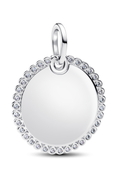 Кулон "Круглий жетон для гравіювання"