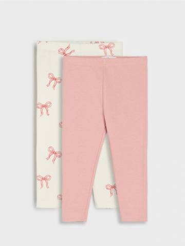 Легінси, 2 пари - кремовий