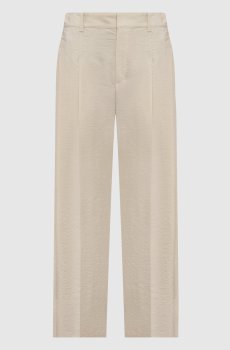 Бежевые брюки с цепочкой мониль