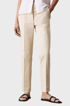 Женские бежевые брюки COTTON STRETCH SLIM Бежевый 34 Calvin Klein K20K206885