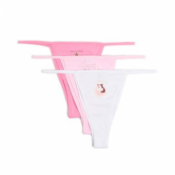 Cropp - Трусики з принтом, 3 пари - рожевий Cropp - Трусики з принтом, 3 пари - рожевий