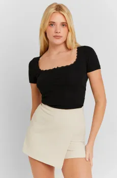 Женская бежевая юбка-шорты Бежевый M Tally Weijl SSHPECELINGS