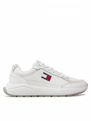 Tommy Jeans Снікерcи Tjm Runner Full Leather Ess EM0EM01445 Білий Tommy Jeans Снікерcи Tjm Runner Full Leather Ess EM0EM01445 Білий