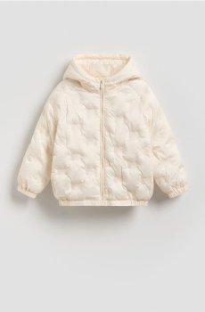 Reserved - Стьобана куртка з капюшоном - кремовий - 397HR-01X