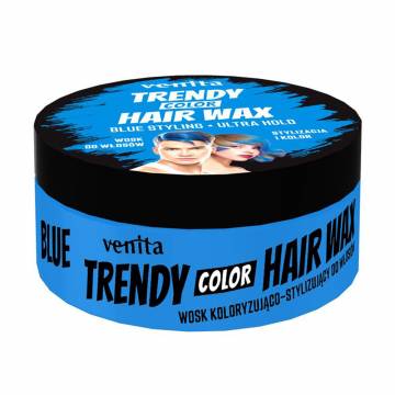 Окрашивающий воск для стилизации волос Venita Trendy Color Hair Wax, Blue, 75 г Окрашивающий воск для стилизации волос Venita Trendy Color Hair Wax, Blue, 75 г
