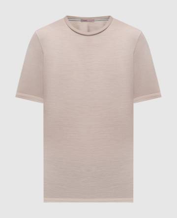 Бежевая футболка из шерсти