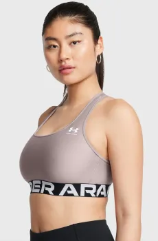 Женский пудровый топ UA HG Authentics Mid Branded Розовый S Under Armour 1383544-015