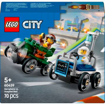 Конструктор LEGO City «Літак проти лікарняного ліжка» Набір для перегонів (60459) Конструктор LEGO City «Літак проти лікарняного ліжка» Набір для перегонів (60459)