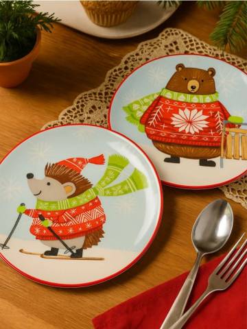 Тарілка 2 pack - різнобарвний Тарілка 2 pack - різнобарвний