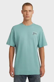 Мужская голубая футболка Script Голубой L G-Star RAW D28594,C812