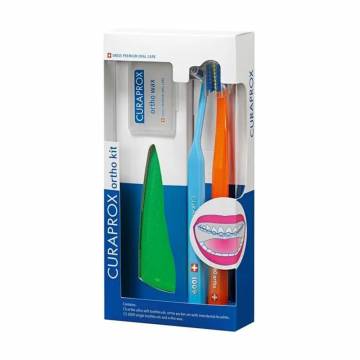 Ортодонтический набор Curaprox Ortho Kit (щетка, 1 шт + монопучковая щетка, 1 шт + ершик, 3 шт + ортовоск, 1 шт + футляр) Ортодонтический набор Curaprox Ortho Kit (щетка, 1 шт + монопучковая щетка, 1 шт + ершик, 3 шт + ортовоск, 1 шт + футляр)
