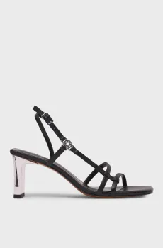 Женские черные кожаные босоножки Черный 36 MAJE MFACH00788_Black