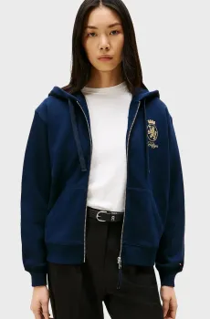Женское темно-синее худи GOLD Синий S Tommy Hilfiger WW0WW46126