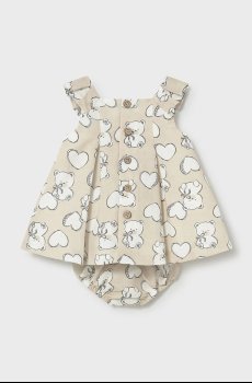 Детское платье с примесью льна Mayoral Newborn