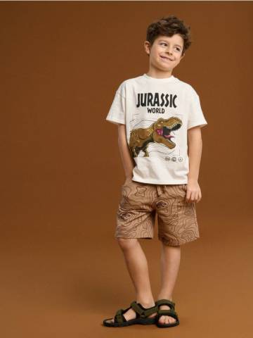 Трикотажний комплект Jurassic World - кремовий Трикотажний комплект Jurassic World - кремовий
