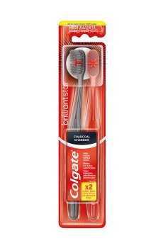Зубная щетка Colgate Max White Charcoal средней жесткости, 2 шт