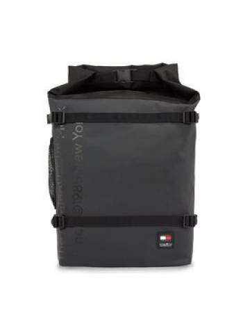 Tommy Jeans Рюкзак Tjm Daily + Rolltop Backpack AM0AM12120 Чорний Tommy Jeans Рюкзак Tjm Daily + Rolltop Backpack AM0AM12120 Чорний