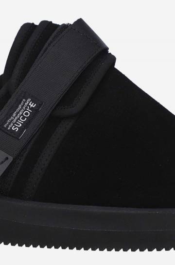 Замшевые шлепанцы Suicoke ZAVO-VS цвет чёрный ZAVO.VS-BEIGE. Замшевые шлепанцы Suicoke ZAVO-VS цвет чёрный ZAVO.VS-BEIGE.
